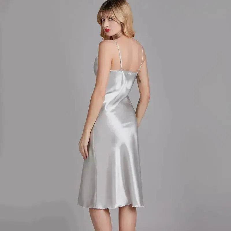 Silk Ice Silk Pajamas Ladies Thin Homewear