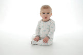 Organic Cotton Footed Sleeper - Arctic blue bear print