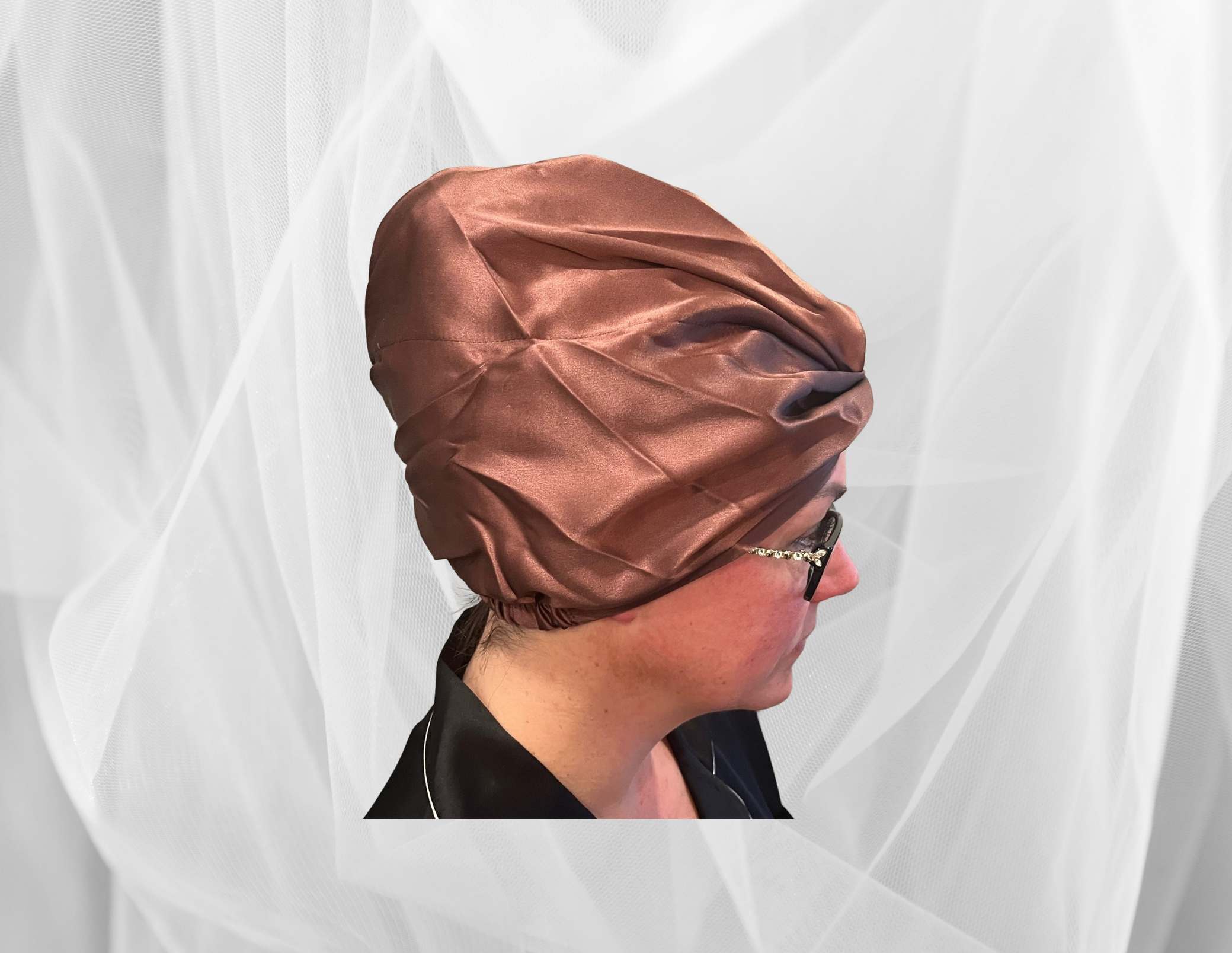 Silk Bonnet Coffee (Square Knotted Design)