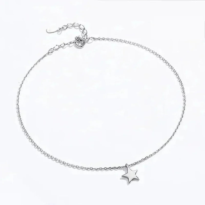 The Celestial 925 Sterling Silver Star Anklet