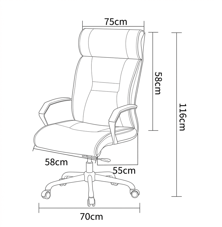 Sintra Full-Grain Leather Office Chair