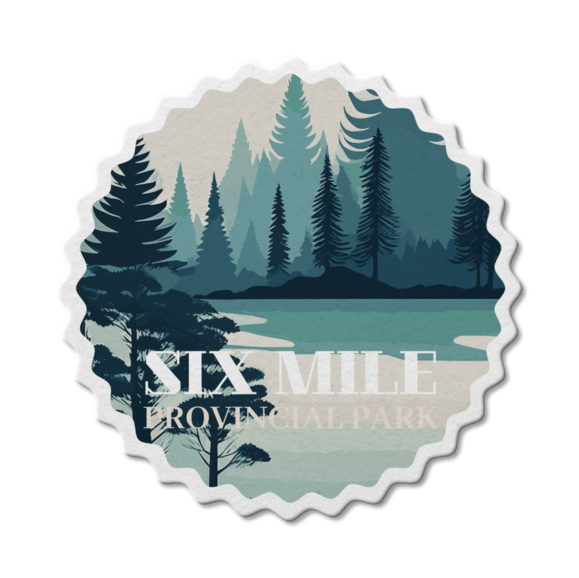 Six Mile Ontario Provincial Park Waterproof Vinyl Sticker, Canada Parks