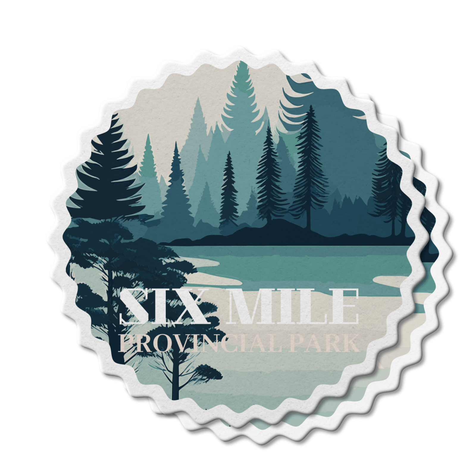 Six Mile Ontario Provincial Park Waterproof Vinyl Sticker, Canada Parks