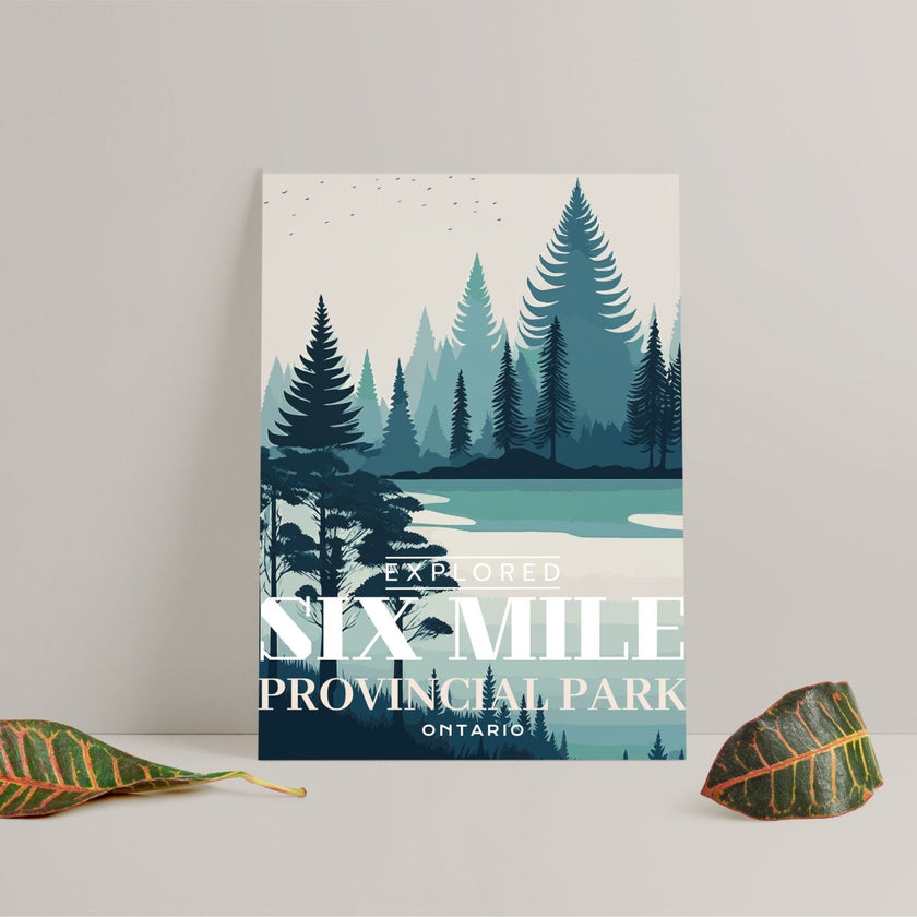 Six Mile Provincial Park 'Explored' Poster, Canada Parks
