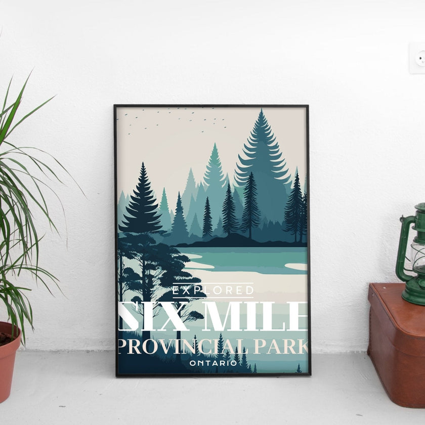 Six Mile Provincial Park 'Explored' Poster, Canada Parks