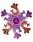 Dancing Peacock Rangoli Design (artificial Rangoli Reusable)