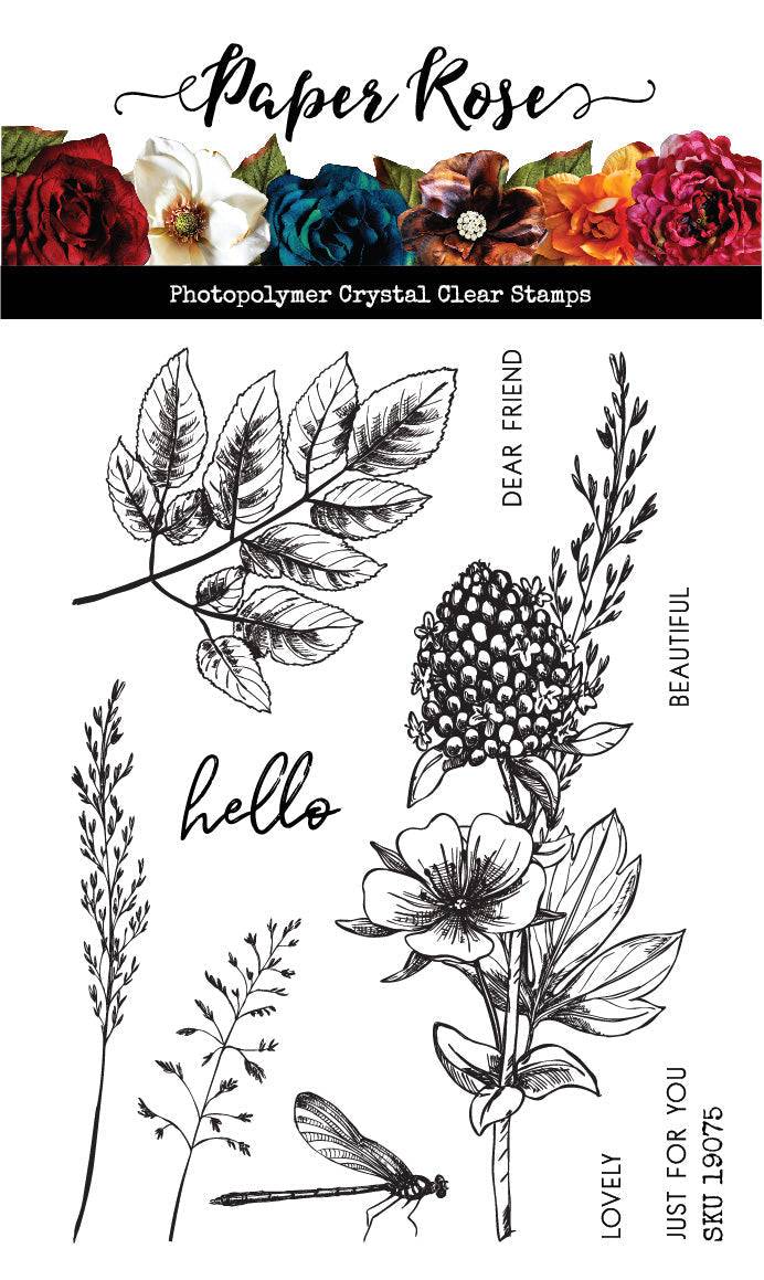 Sketchy Floral - Hello 4x6