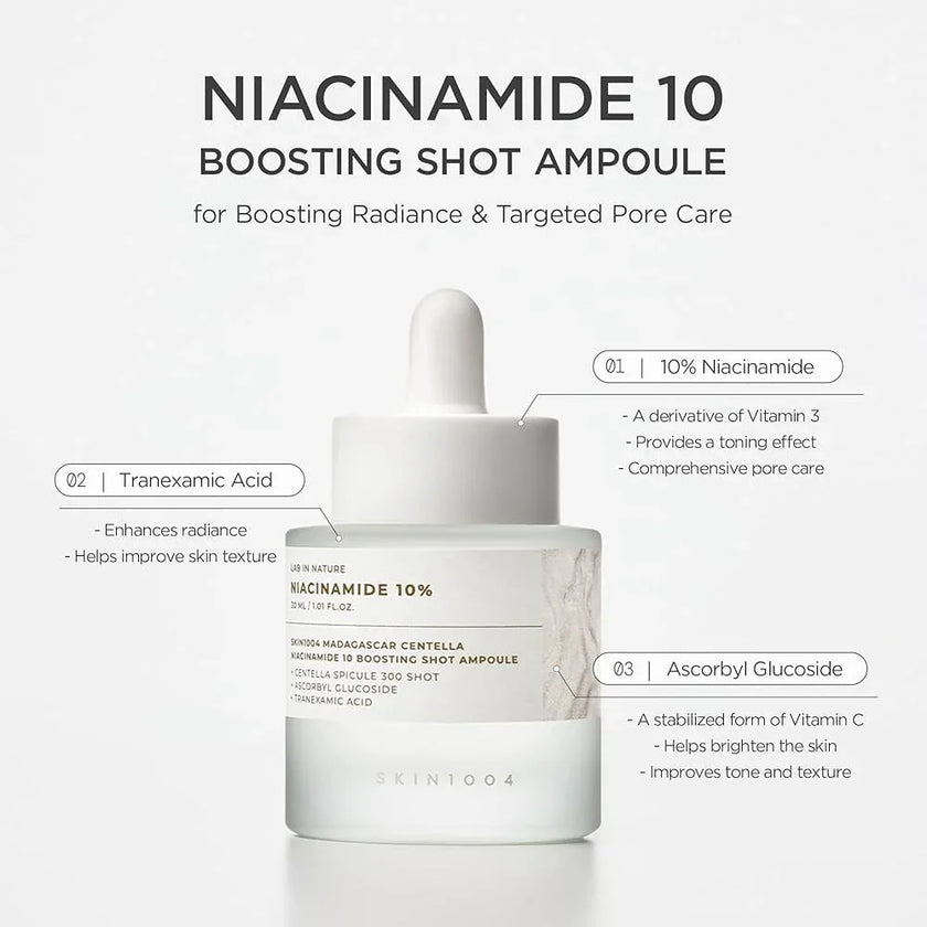 SKIN1004 Madagascar Centella Niacinamide 10 Boosting Shot Ampoule 30ml