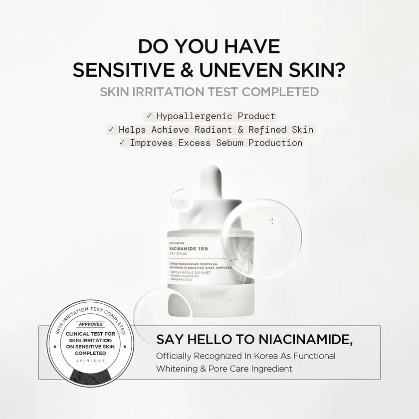 SKIN1004 Madagascar Centella Niacinamide 10 Boosting Shot Ampoule 30ml