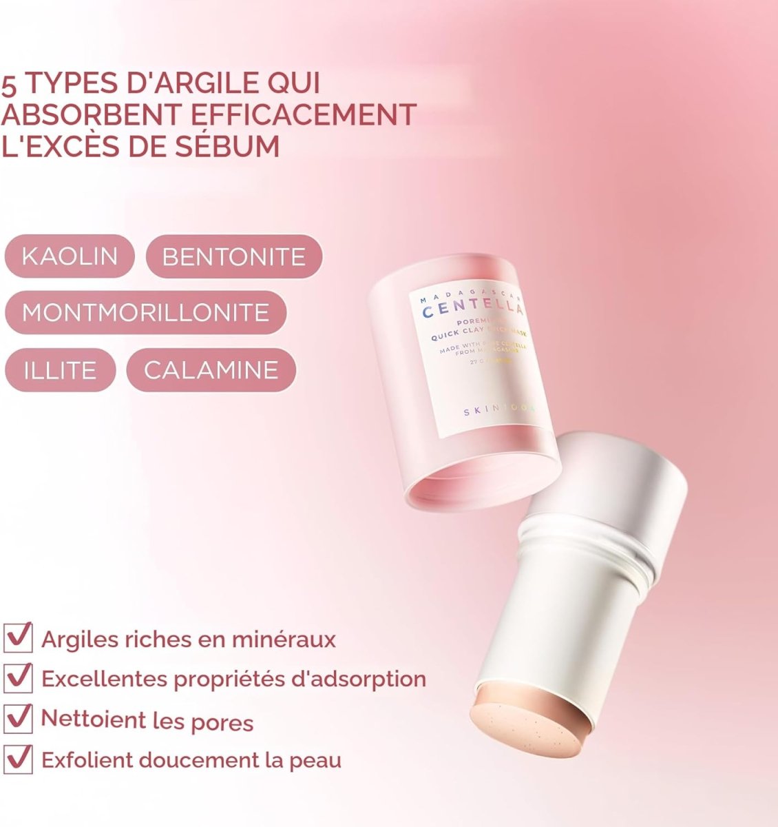 SKIN1004 Madagascar Centella Poremizing Quick Clay Stick Mask 27g