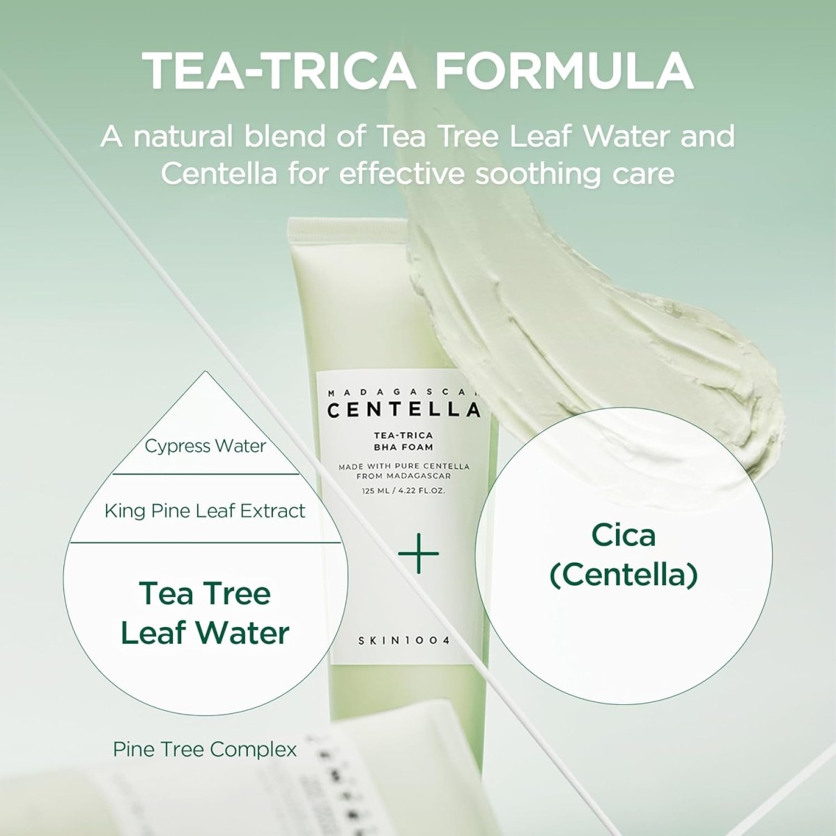 SKIN1004 Madagascar Centella Tea-Trica BHA Foam 125ml