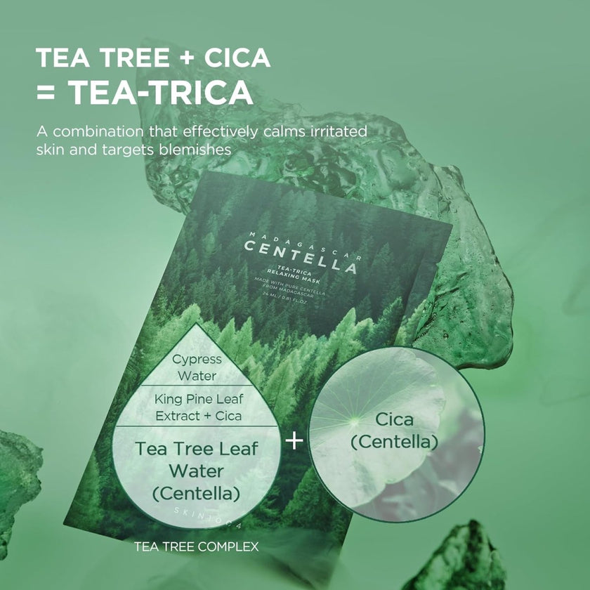 SKIN1004 Madagascar Centella Tea-Trica Relaxing Mask 24ml - 5 Masks