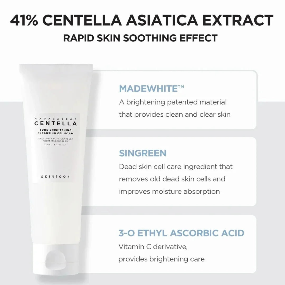 SKIN1004 Madagascar Centella Tone Brightening Cleansing Gel Foam