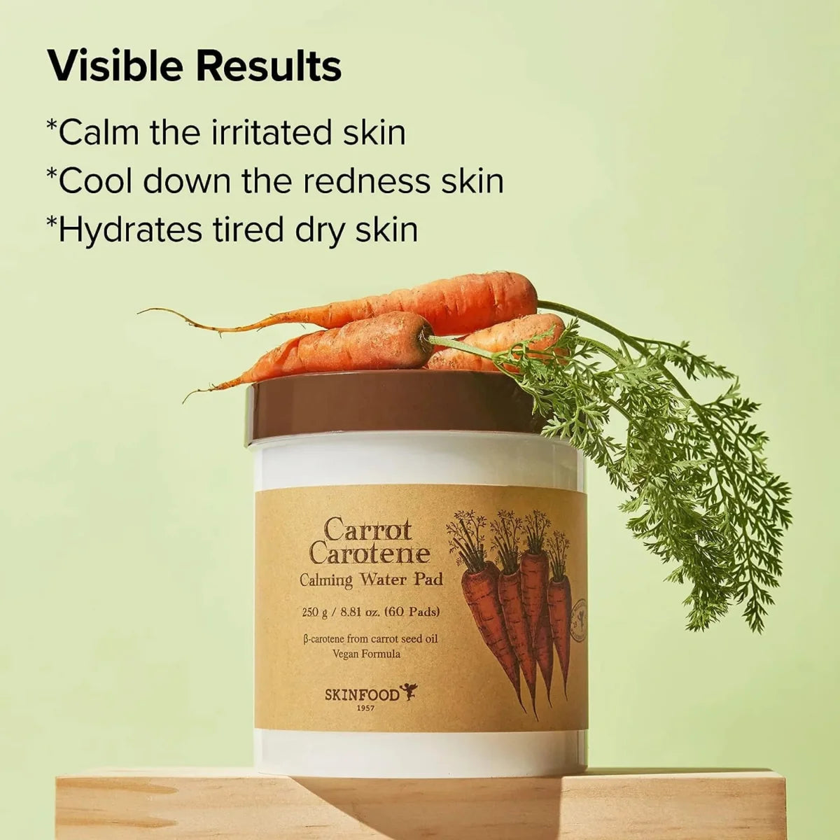 SKINFOOD Carrot Carotene Calming Water Pad 250ml / 60pads