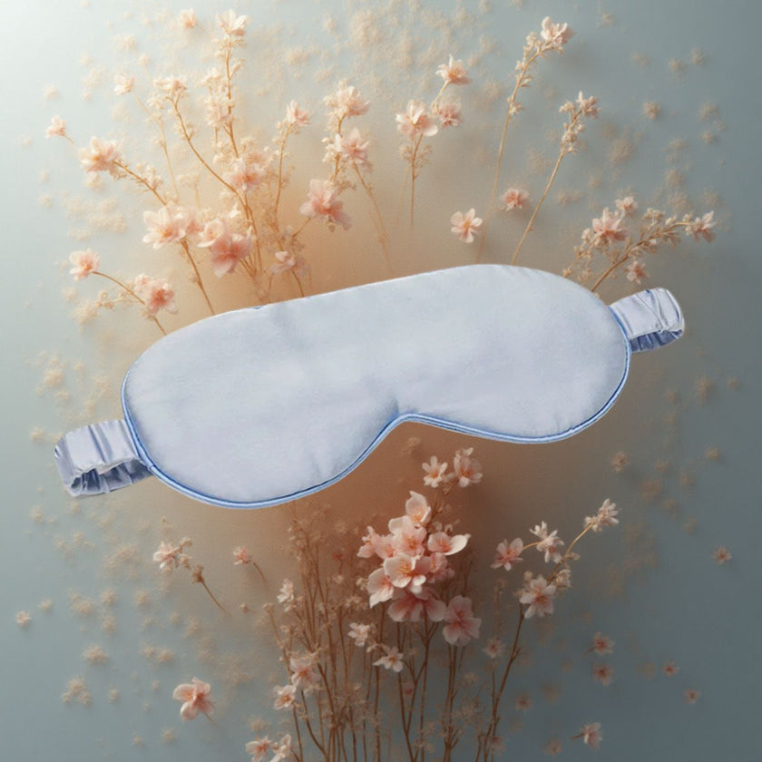 Silk Sleep Mask Light Blue