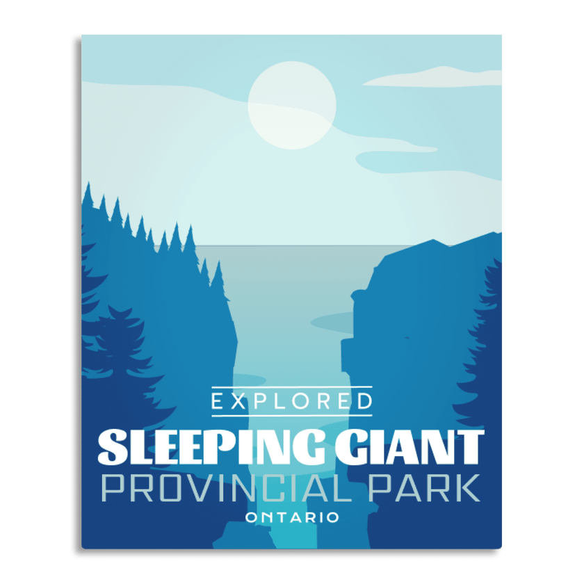 Sleeping Giant Provincial Park 'Explored' Poster, Canada Parks