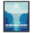 Sleeping Giant Provincial Park 'Explored' Poster, Canada Parks