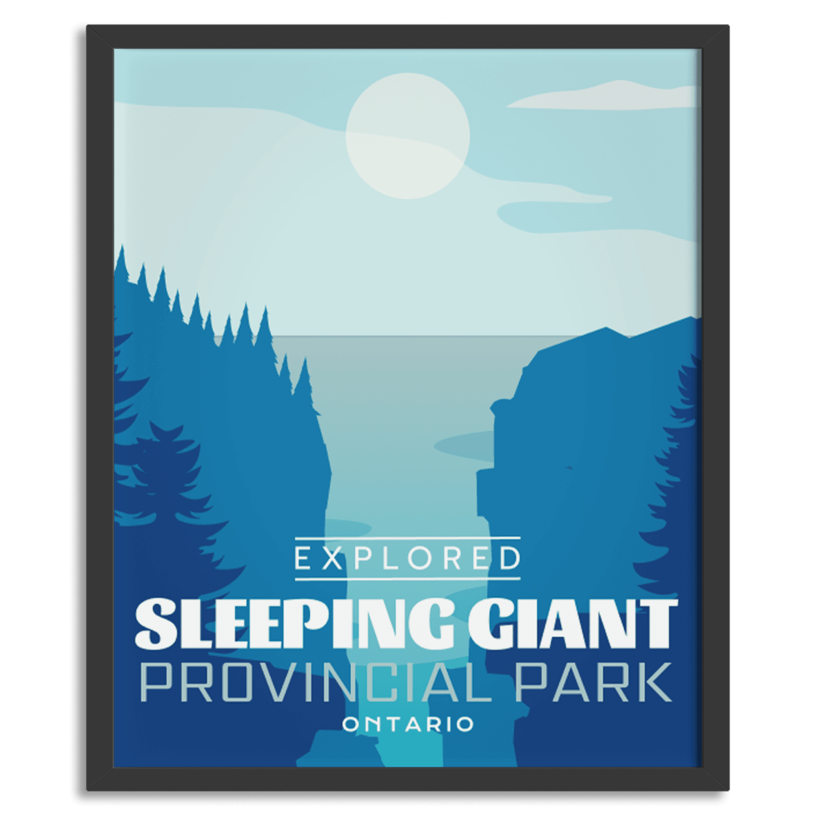 Sleeping Giant Provincial Park 'Explored' Poster, Canada Parks