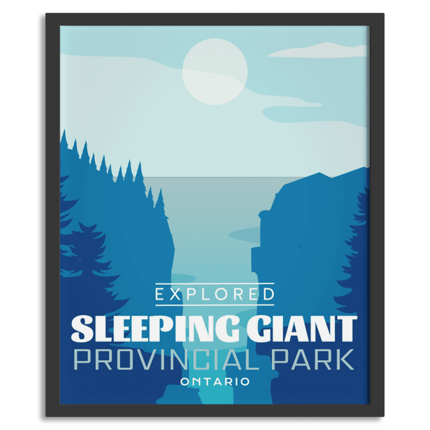 Sleeping Giant Provincial Park 'Explored' Poster, Canada Parks