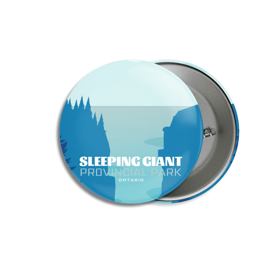 Sleeping Giant Provincial Park of Ontario Pinback Button, Canada Parks
