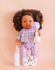 Sleepy Time Daisie Set - Pajamas, Slipper, Milk and Rattle - Tiny Harlow