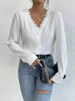 Women's Slim Fit Long Sleeve Shirt – White