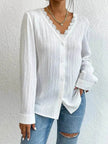 Women's Slim Fit Long Sleeve Shirt – White