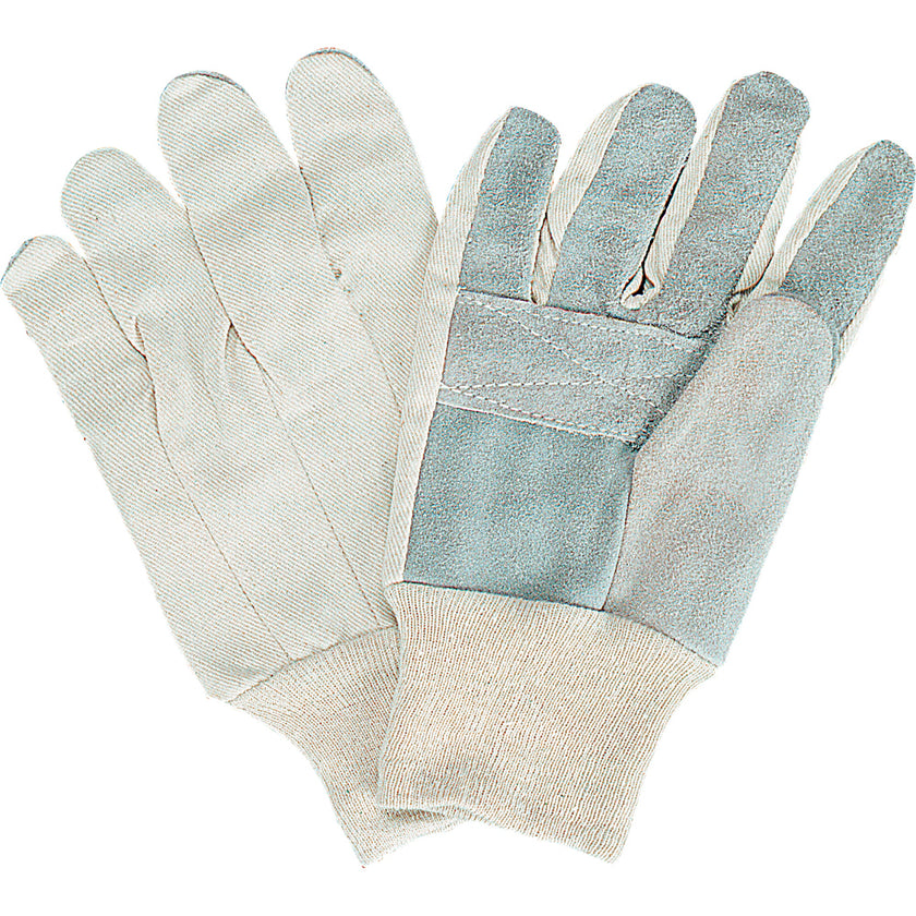Standard-Duty Work Gloves, Large, Split Cowhide Palm
