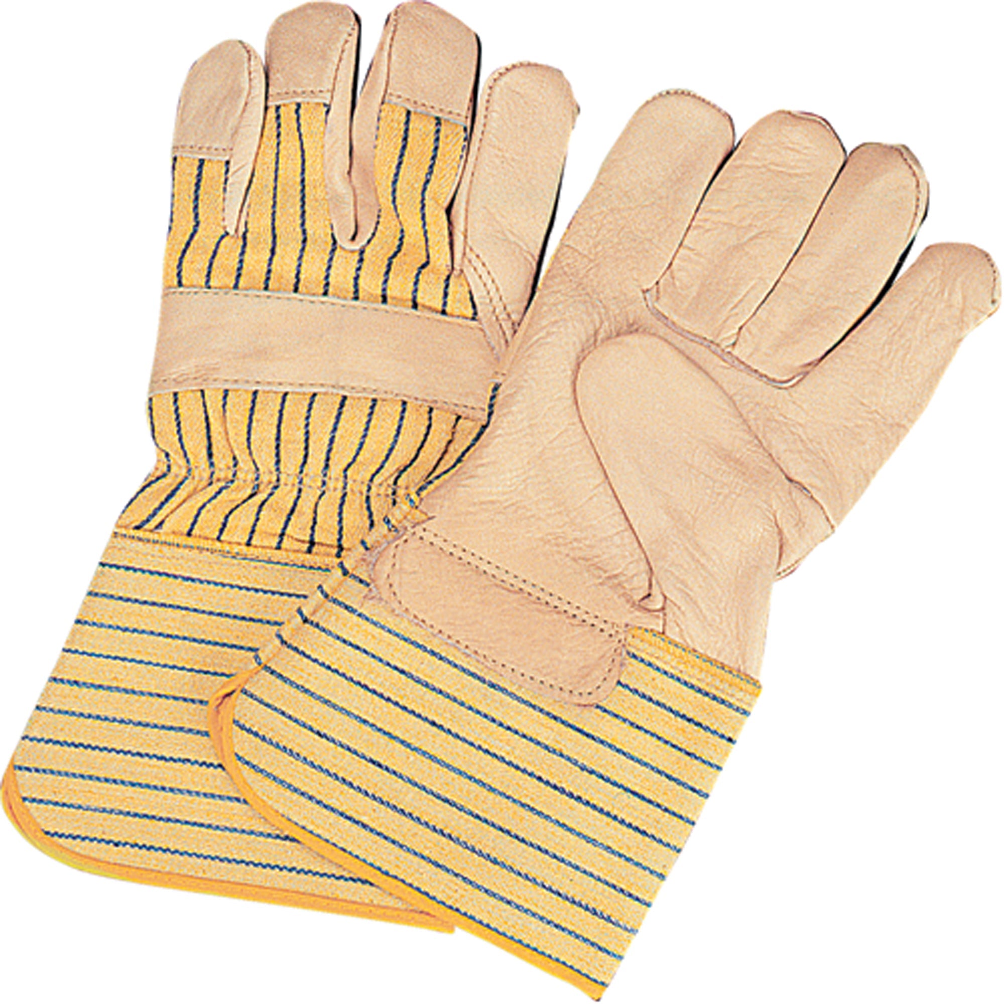 Gants de travail à paume sèche, taille L, paume en cuir de vachette pleine fleur, doublure intérieure en coton.
