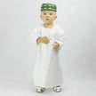 Fashionable and Elegant Small Arab  Men's Robe With Cotton And Linen Embroidery Moroccan Men's Jalabiya