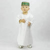 Fashionable and Elegant Small Arab  Men's Robe With Cotton And Linen Embroidery Moroccan Men's Jalabiya