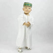 Fashionable and Elegant Small Arab  Men's Robe With Cotton And Linen Embroidery Moroccan Men's Jalabiya