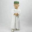 Fashionable and Elegant Small Arab  Men's Robe With Cotton And Linen Embroidery Moroccan Men's Jalabiya