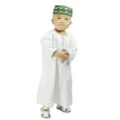 Fashionable and Elegant Small Arab  Men's Robe With Cotton And Linen Embroidery Moroccan Men's Jalabiya