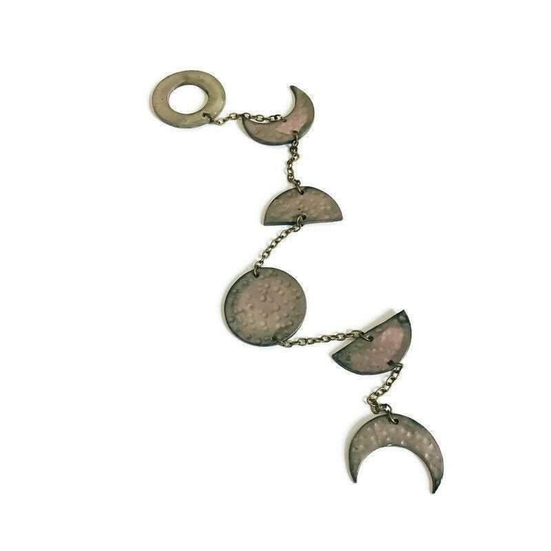 Small Blue Moon Phase Wall Hanging
