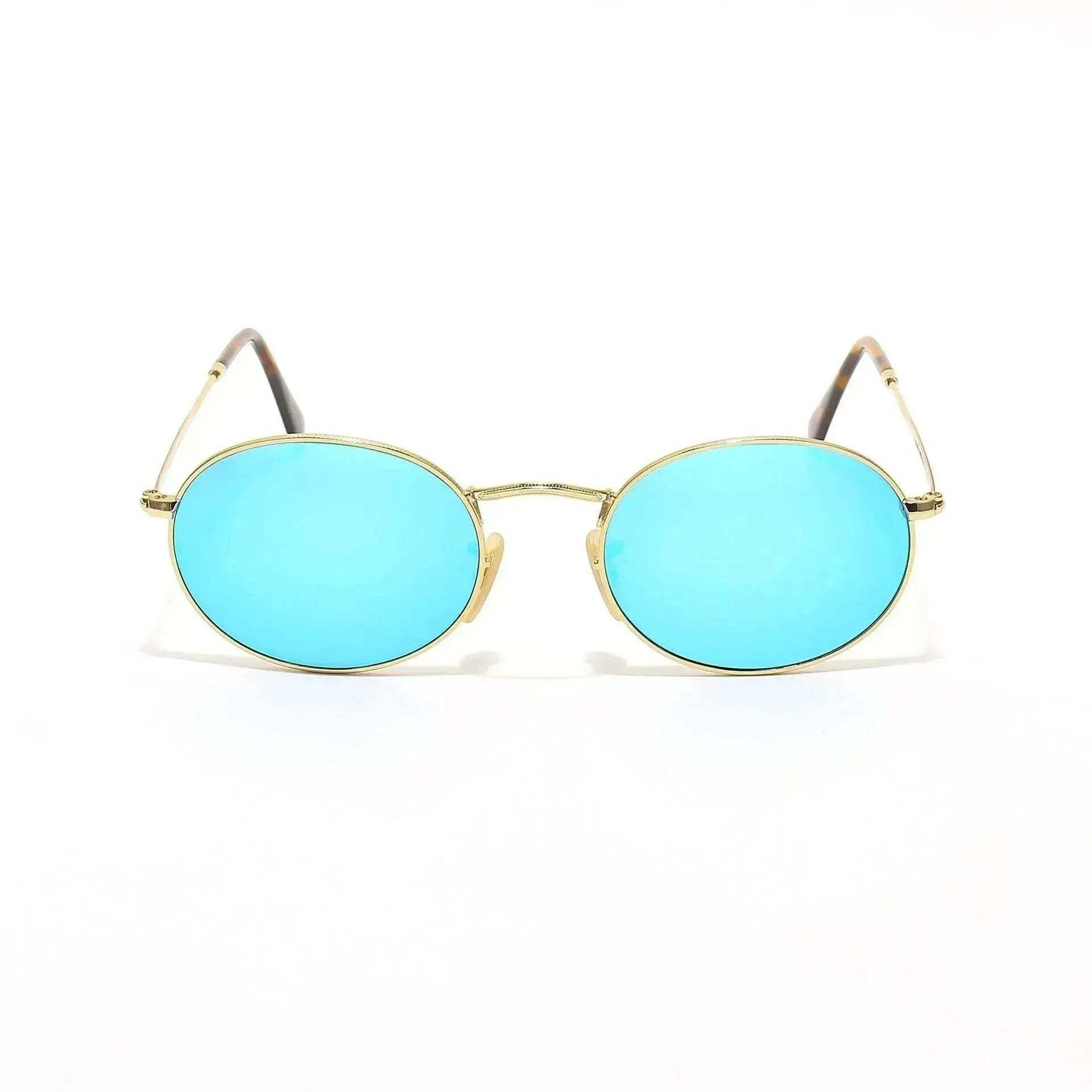 Small Oval Frame Retro Sunglasses – Metal Frame