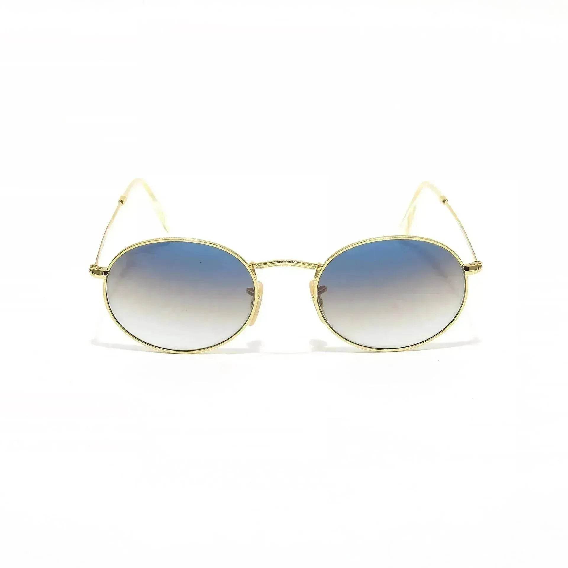 Small Oval Frame Retro Sunglasses – Metal Frame