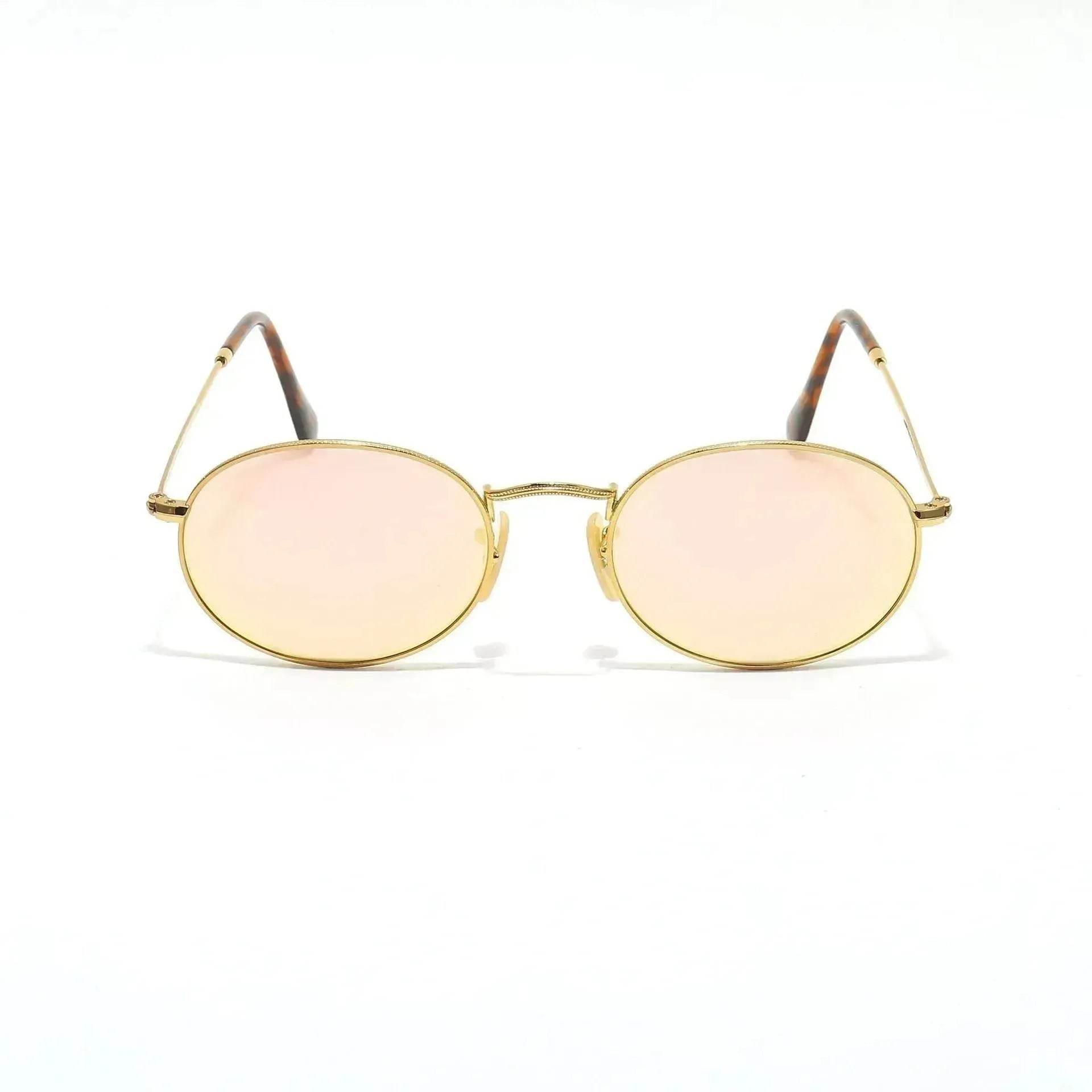 Small Oval Frame Retro Sunglasses – Metal Frame