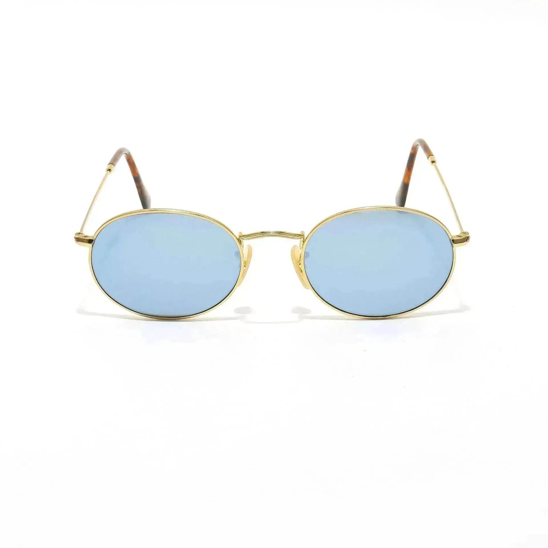 Small Oval Frame Retro Sunglasses – Metal Frame