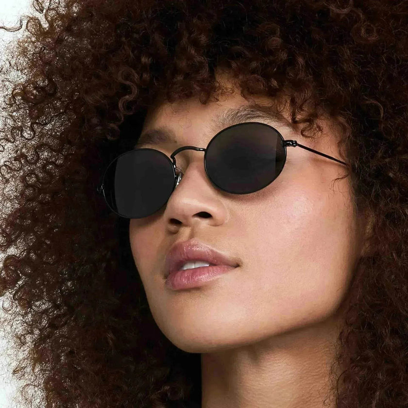 Small Oval Frame Retro Sunglasses – Metal Frame