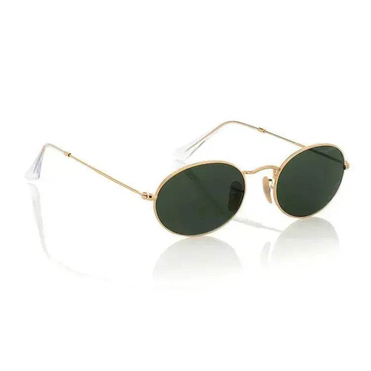 Small Oval Frame Retro Sunglasses – Metal Frame