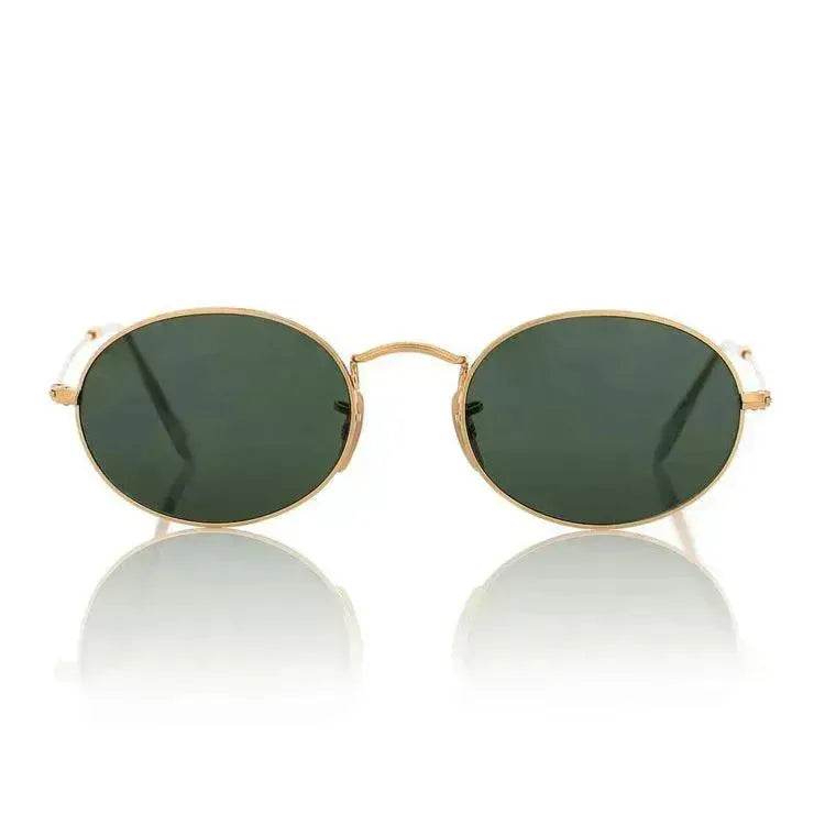 Small Oval Frame Retro Sunglasses – Metal Frame