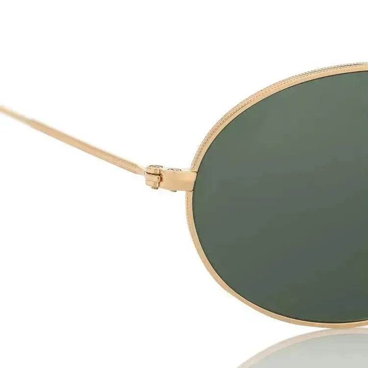 Small Oval Frame Retro Sunglasses – Metal Frame