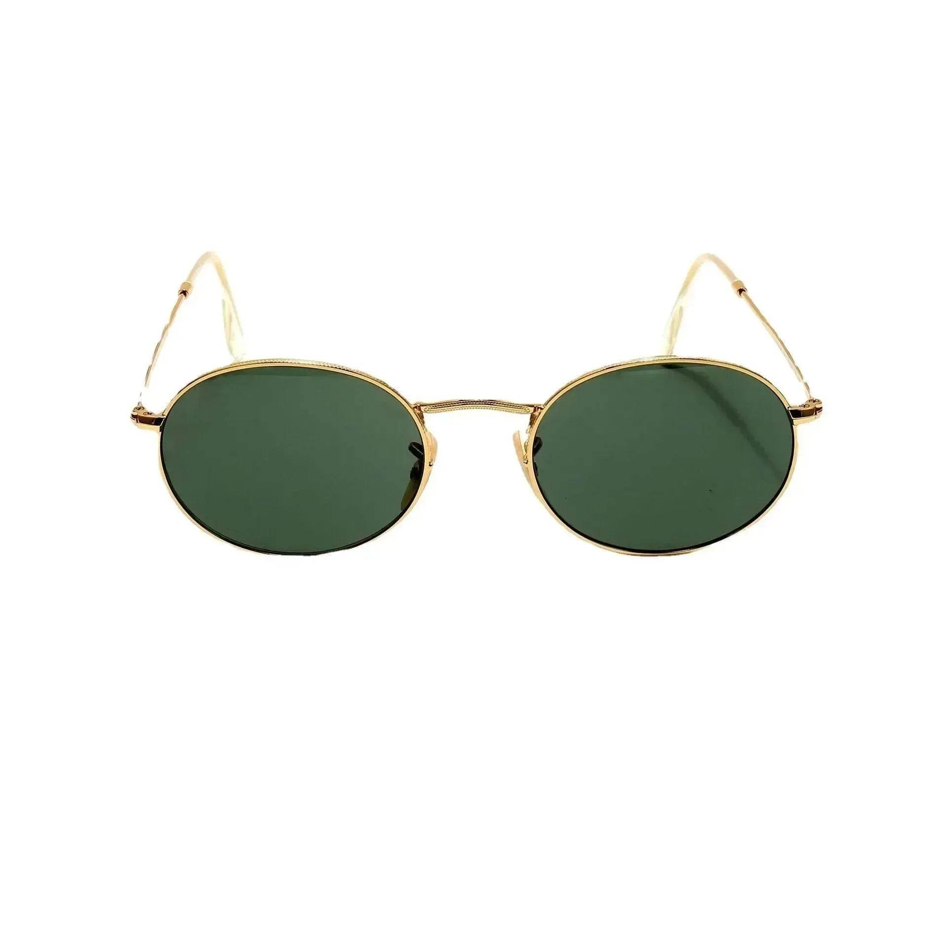 Small Oval Frame Retro Sunglasses – Metal Frame