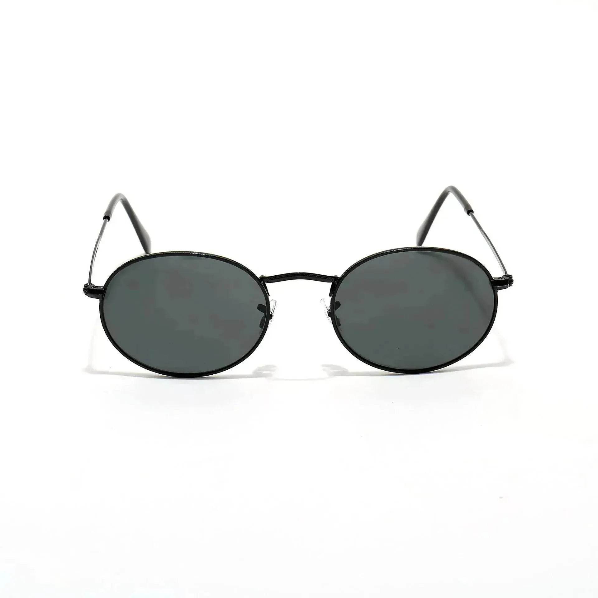 Small Oval Frame Retro Sunglasses – Metal Frame