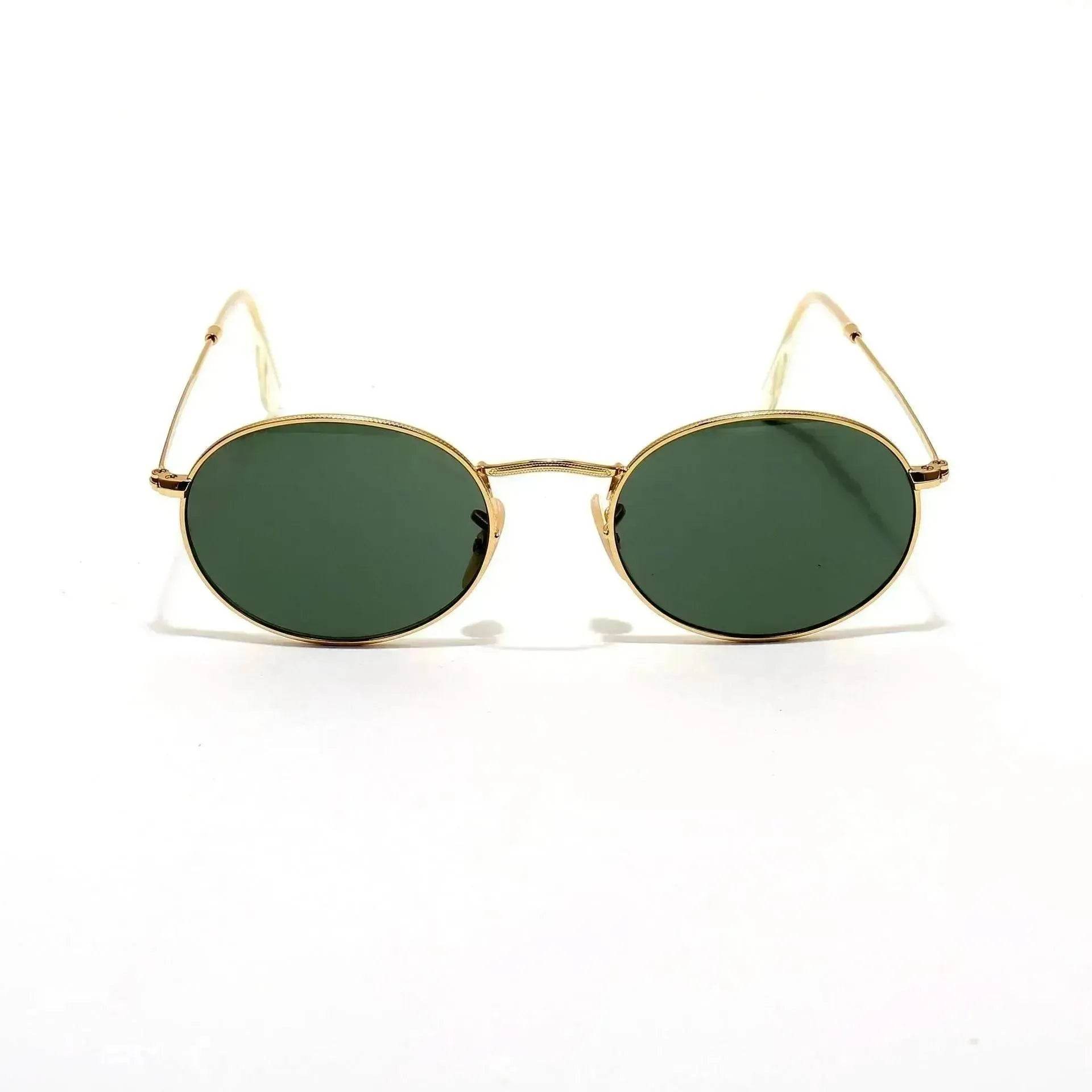 Small Oval Frame Retro Sunglasses – Metal Frame