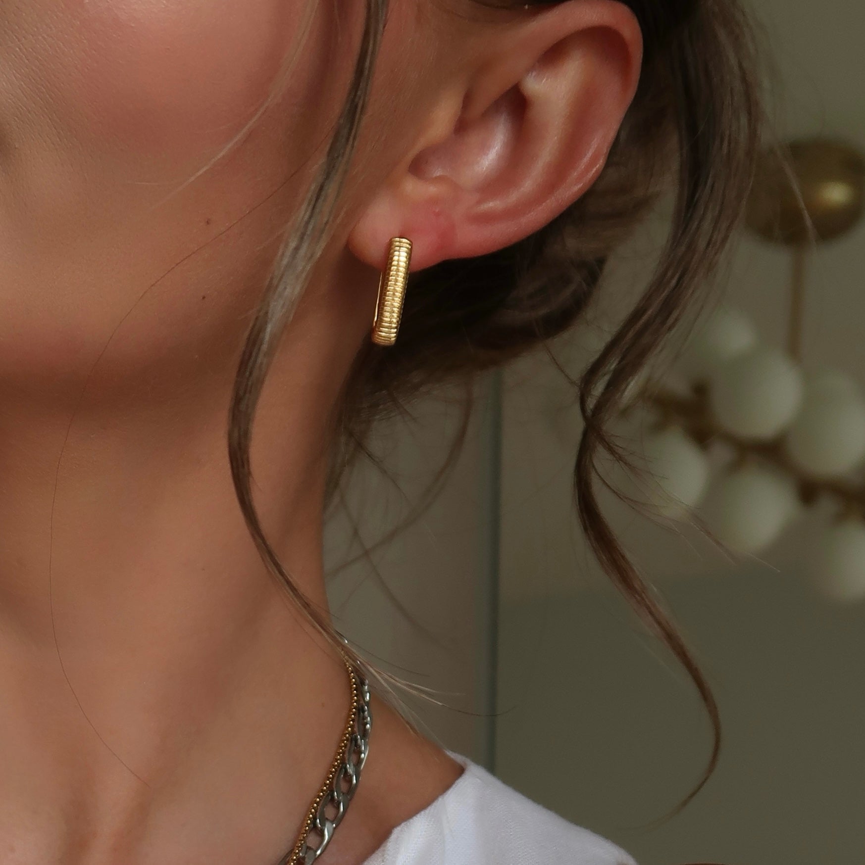 Small Ray Ribbed 2.0 Earrings - Gold