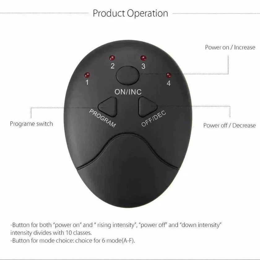 EMS Muscle Stimulator Patch System – Smart Rechargeable Abdominal, Hip & Shoulder Muscle Toning Device
