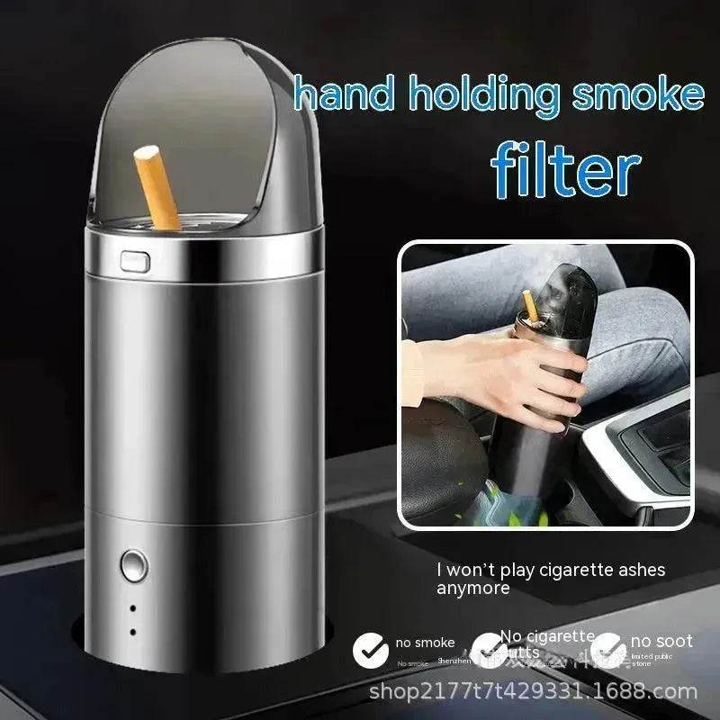 Smart Smoke Handheld Vintage  Cigar Ashtray Air Purifier Small Car Wireless Dual Use In Car And Home