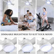 Smart Socket Light Fan With Remote Adjustable Screw Mouth Intelligent Remote Control Integrated LED Fan Light